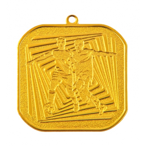 Medal złoty 40 mm kwadratowy PIŁKA NOŻNA