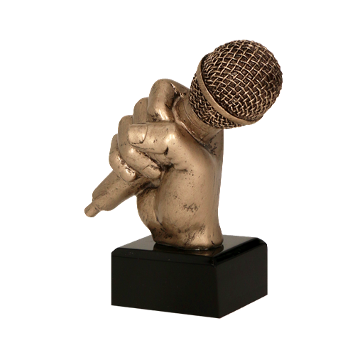 Statuetka MIKROFON muzyka 14 cm