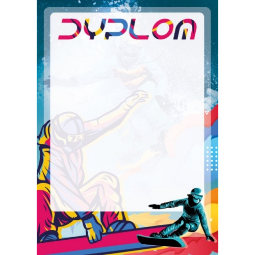 Dyplom A4 snowboard - 10 sztuk