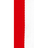 Wstążka biało-czerwona 10 mm