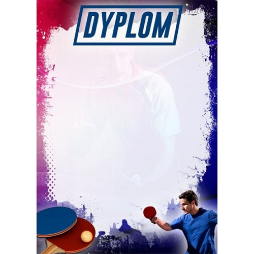 Dyplom A4 tenis stołowy