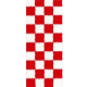 Wstążka biało-czerwona szachownica 10 mm